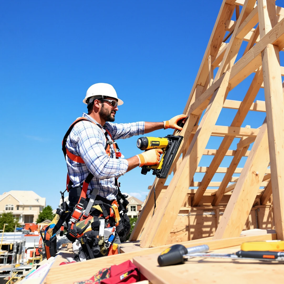 Charpentier au travail