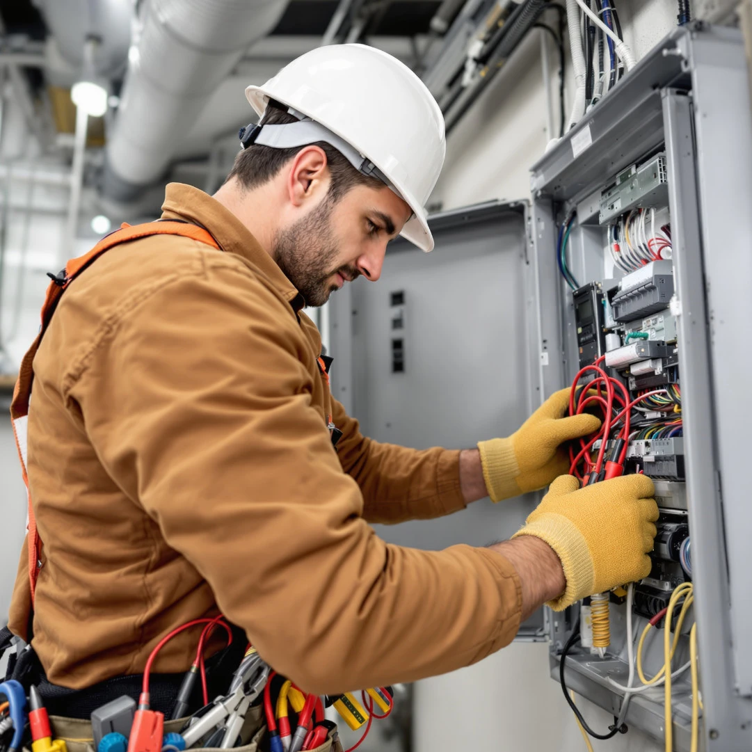 Electricien au travail